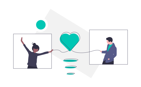 heart and 2 people